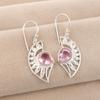 Natural Pink Morganite Gemstone 925 Sterling Silver Women Jewelry Pretty Earring 1.5" CE-26-13
