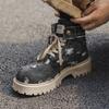Autumn new platform Martin boots fashionable retro washed high top big head shoes cowboy boots trendy shoes