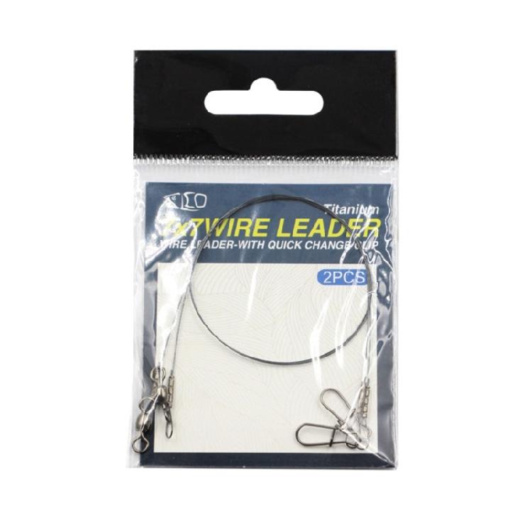 2Pcs Wire Leader Line Fishing Line Wire Heavy Duty Fishing Leaders with Snap Fishing Leader Fishing Accessorie