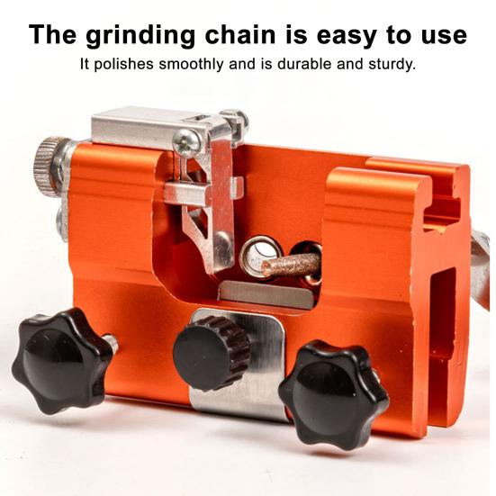 משחזת שרשרת מסור משחזת מסור שרשרת אוניברסלית משחזת מסור שרשרת מהירה עם מדריך זווית פינים שוחקים להחלפה לכל מסורי השרשרת