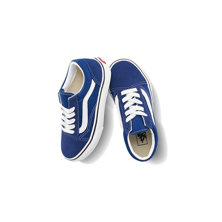 Vans Canvas Low top Kids' Skateboarding Shoes Blue Children Aged 3 7 Years Old VN0A4BUU2JO