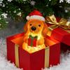 Creative Christmas Dog Night Light LED Ambient Lighting Cute Cartoon Puppy Animal Statue Lamp Home Desktop Decoration