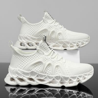 Mens Running Shoes Big Size Lightweight Breathable Mesh Sports Shoes Anti Slip Shock-absorbing Casual Trendy Sneakers for Man