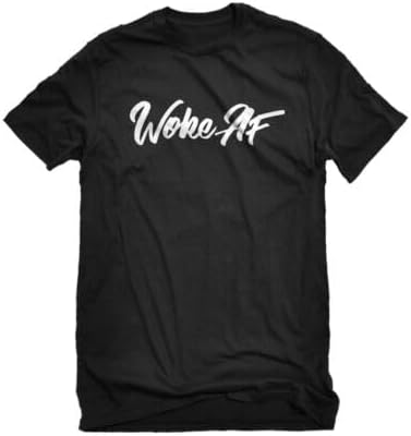 Mens Woke AF Short Sleeve Men T Shirt 3XL чёрный