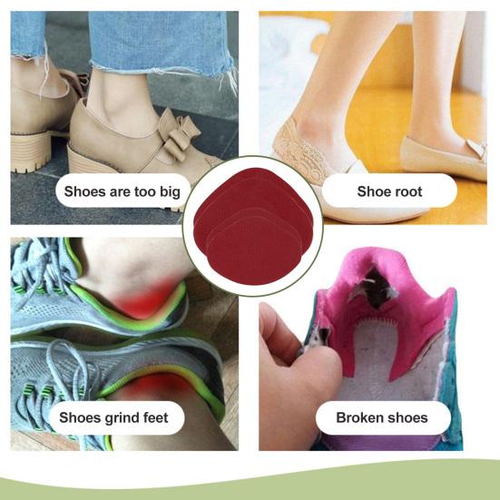 2 Pairs Shoe Heel Repair Patches Self-Adhesive Soft Inside Running Shoes Hole Repair High Heels Pain Relief Insert Cushions Pads Protectors Kit