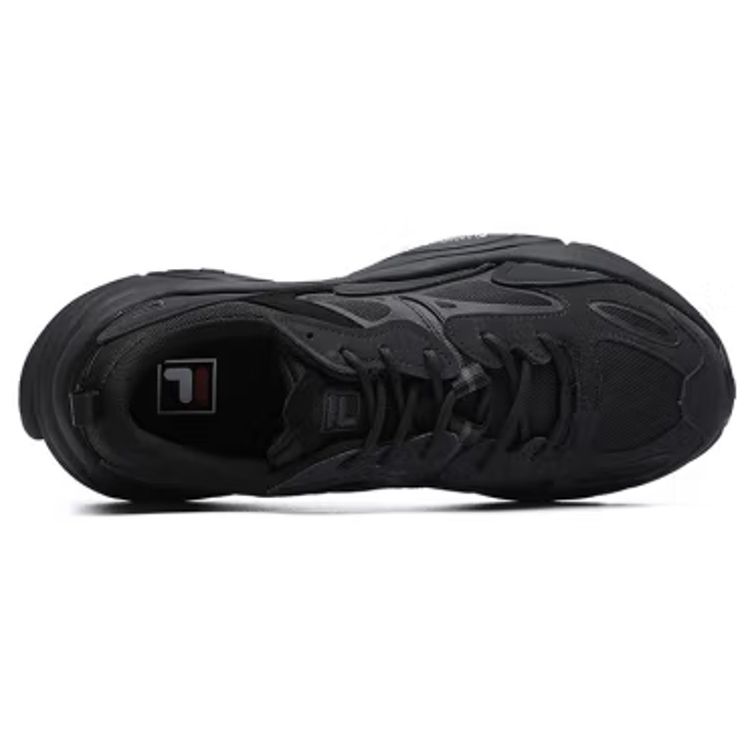 Fila Mars 2.0 Fabric Synthetic Leather TPU Sports Retro Round Toe Lace-Up Shock Absorbing Non-Slip Wear-Resistant Low-Top Casual Shoes F12M131116FBK