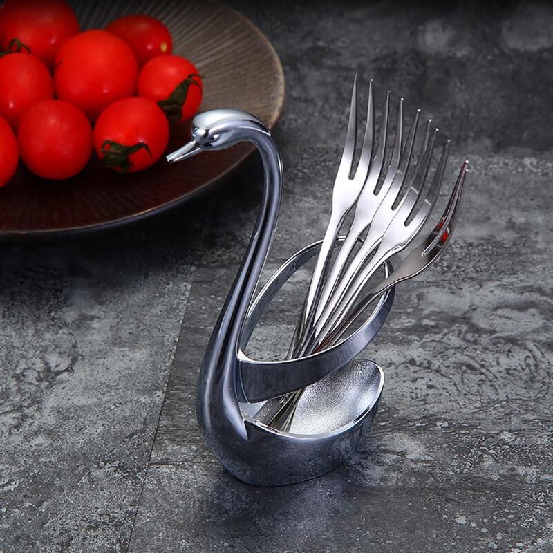 Swan Design 304 Stainless Steel Fruit Fork Set