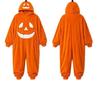 Pigiama Intero in Pile Corallo Autunno/Inverno con Zip - Spesso, di Velluto e a Tema Halloween per Uso Interno ed Esterno
