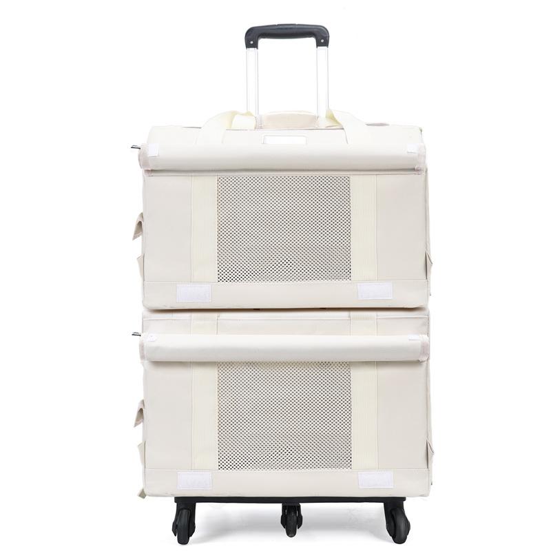 2 Decker Rolling Pet Suitcase Large