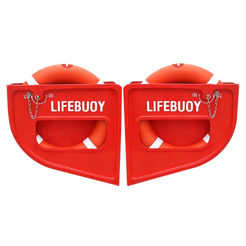 

FRP Marine Lifebuoy Quick Release Device Storage Box (Left & Right Pair) Set of two, one left and one right красный