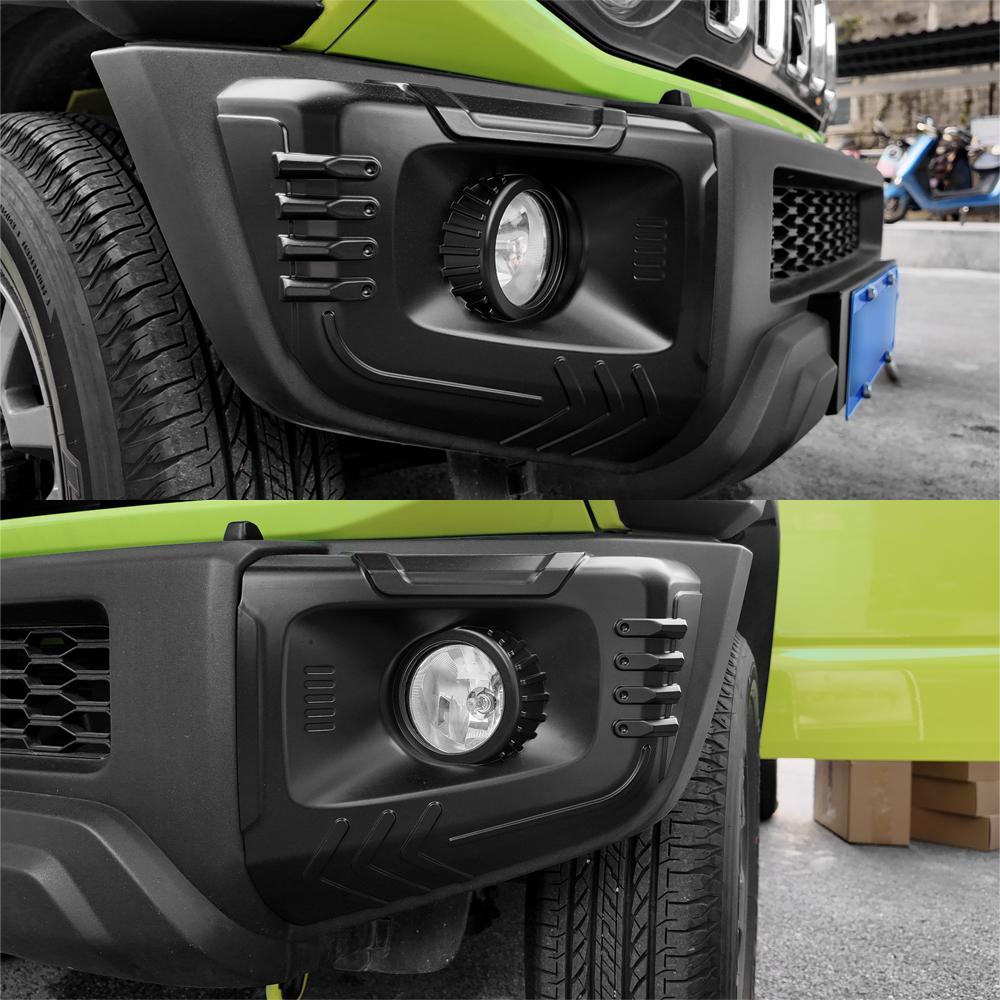 Car Front Fog Light Bezel Cover For Suzuki Jimny 2018-2025 ABS Anti Scratch Wear Resistant Exterior Decoration Trim JB64 JB74