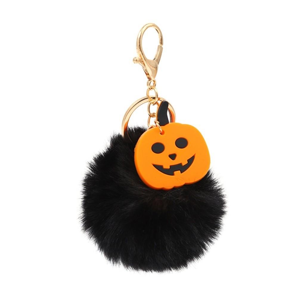 Fluffy Halloween Plush Keychain Cartoon Bag Charm Handbag Charm Car Keyring  Backpack Decor