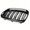Gloss Black Front Bumper Grill Suitable for BMW 3 Series E92 E93 M3 06-09 car modification with black double line grille and double bar grille