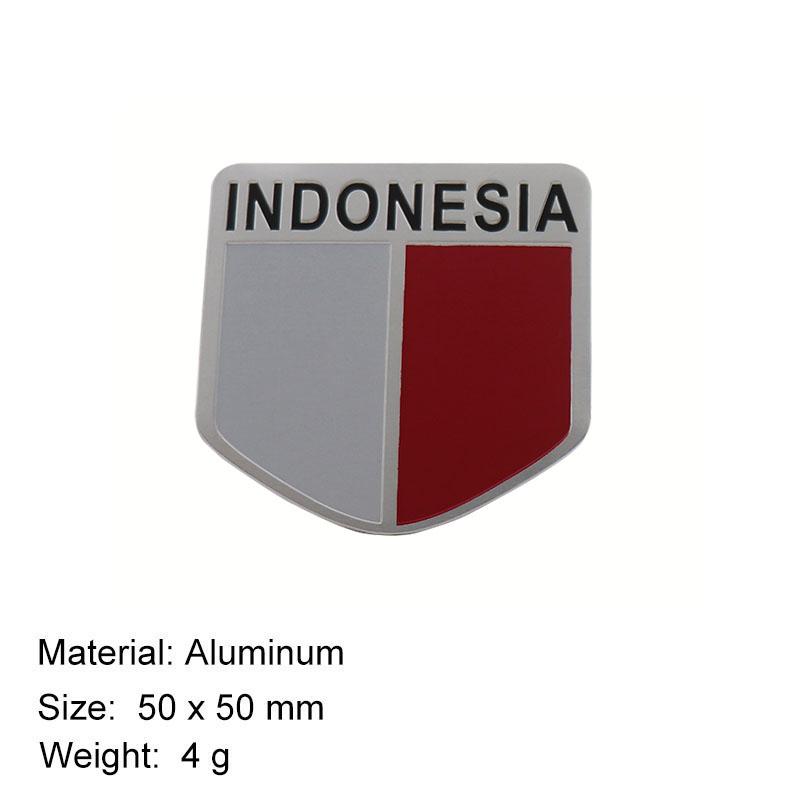 Premium Indonesia National Flag for Laptop Wall Accessories car Engine Hood Fender trunk Tail Rear Decal Emblem Badge Sticker