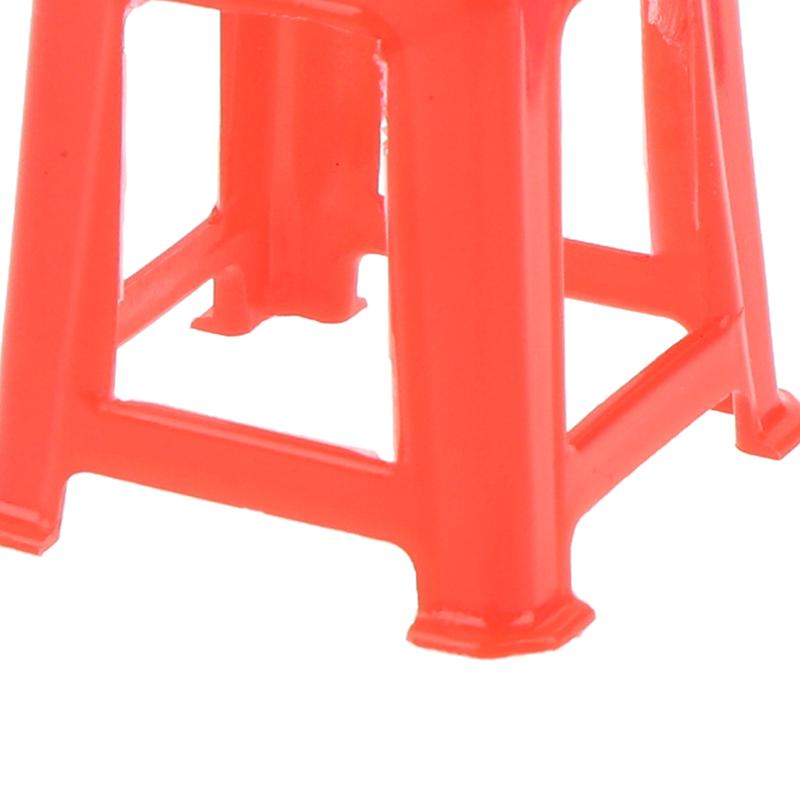 1/12 Scale Dollhouse Miniature Plastic Stools Chairs Pretend Play Furniture Toys