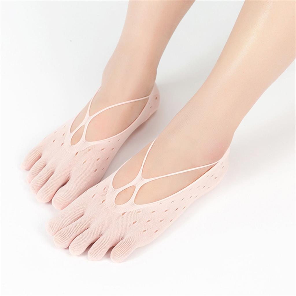Calzini estivi da donna alla moda a taglio basso, non ultra sottili, a cinque dita