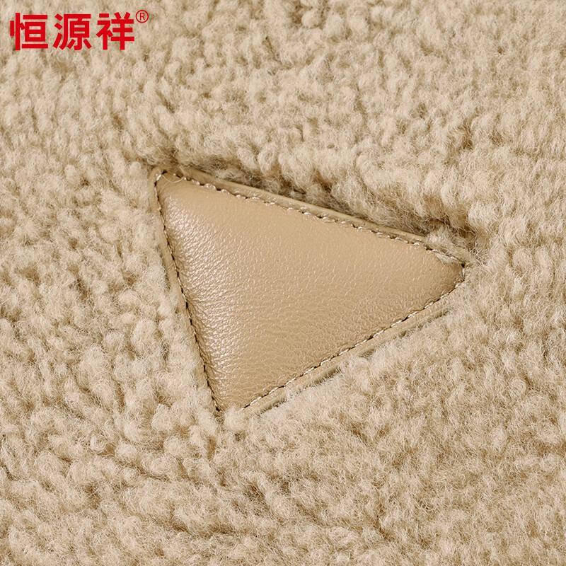 Hengyuanxiang Men's Hooded Fleece-Lined Sheepskin Leather Jacket