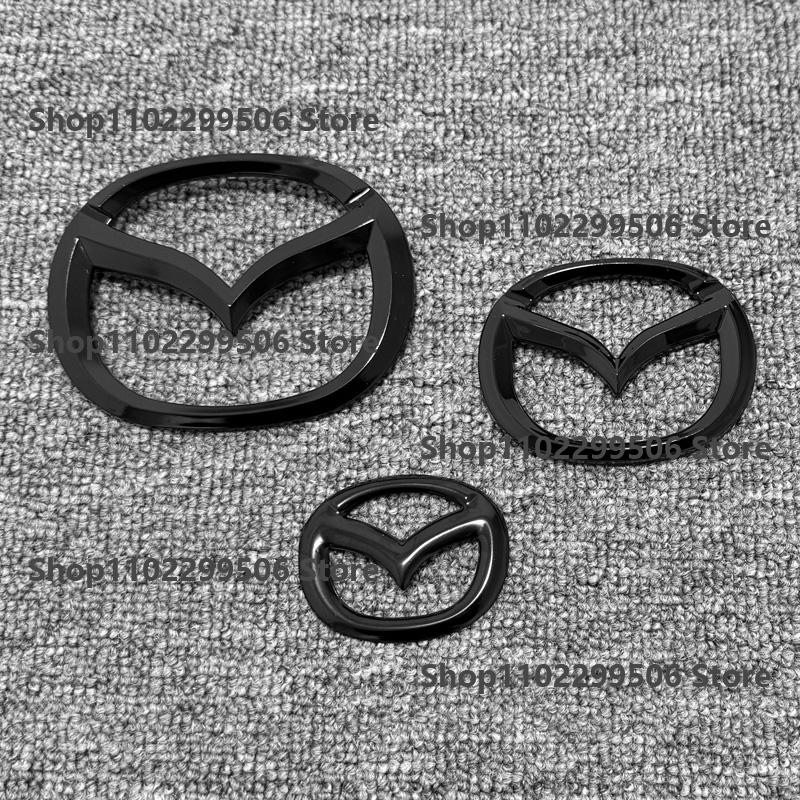 ABS Car Front Trunk Emblem for Mazda MX5 NC ND Logo Steering Wheel Badge 3D Body Replaced Sticker Rear Tail Refitting Decoration