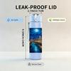 1PC Venice Night River City View Print 750ml Color Plastic Sports Water Bottle Leakproof Flip Straw Lid Suitable for Sports Office Home Use