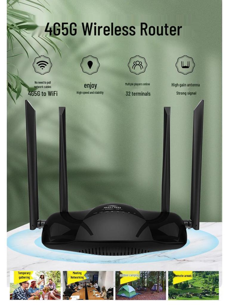 4G LTE Wireless WiFi Router with SIM Card Slot, 4 Antennas, 300Mbps, for Middle East Network.