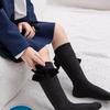 1 Paar Süße Baumwoll-Wadenlange Socken Mit Schleifenmuster-Design Für Kleine Mädchen Alltagsparty
