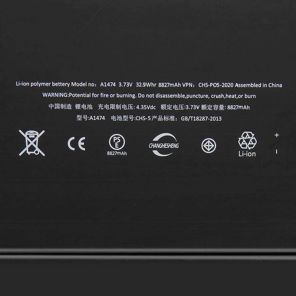 Rechargeable Lithium Battery For iPad 5 iPad 7 iPad 8 iPad Air A1474 A1475 A1484 Tablet Battery 8827mAh