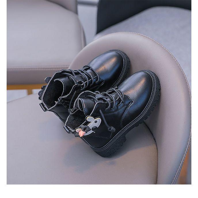 Autumn and Winter New Girls' Martin Boots 2025 Anti-slip Fashion Trend Boys' Rhubarb Boots Medium and Large Children's Boots Children's Boots