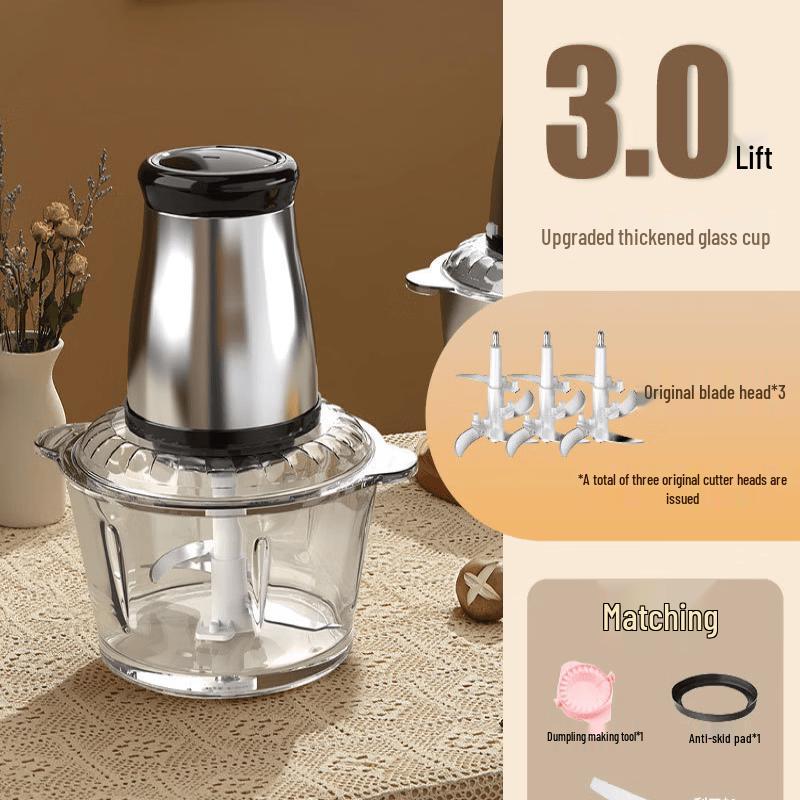 ZISIZ Stainless Steel Electric Food Chopper