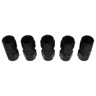 Adaptador de Montaje 5 Piezas 10AN Negro Hembra Recto Giratorio Aleación de Aluminio Extremo de Manguera