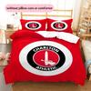 Charlton Athletic FC Set Copripiumino con Fantasia Decorazione per la Casa Regalo (1 * copripiumino + 2 * federe senza imbottitura)