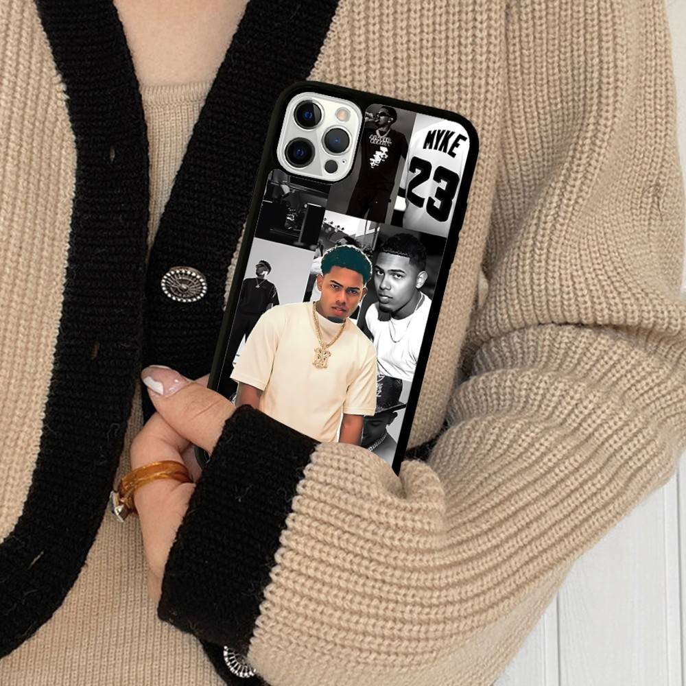 Myke Towers Rapper PC+TPU Phone Case For IPhone 11 12 13 14 15 16 17 Plus Pro Max Cover