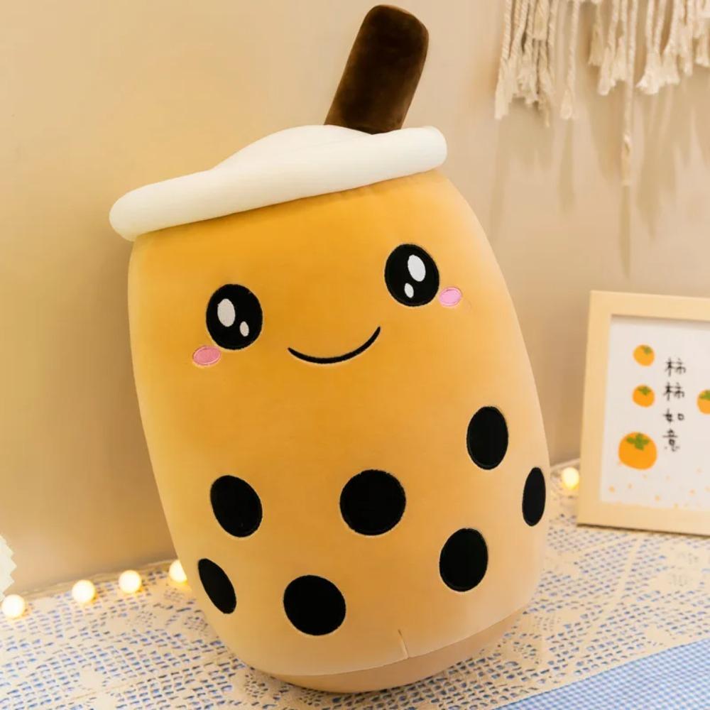 24cm Cute Milk Tea Cup Plush Toys Soft Stuffed  Kawaii  Boba Tea Plushie Toy For Kids Christmas Toys Birthday Gifts