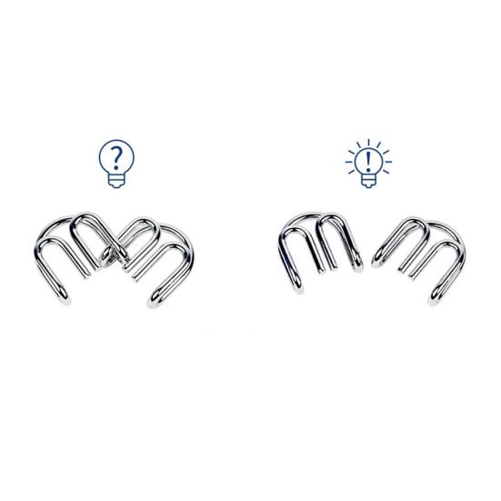 8Pcs/Set Metal Wire IQ Mind Brain Teaser Educational Game Toy for