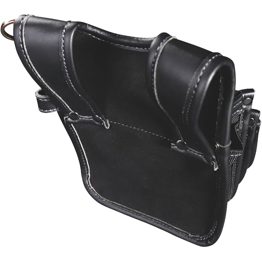 Fujiya (Fujiya) Architectural Thin Waist Bag, 2 Tiers, Black Gold, Light PU Leather Series, AB-42BG