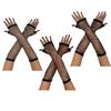 Halloween Gloves for Women Elegant Sun Protection Fingerless Costume Long Glove Spiders Web Lace Gloves for Women