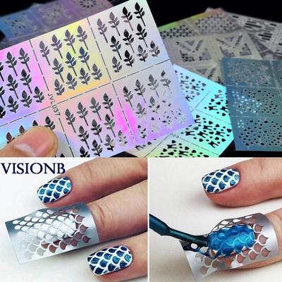 Visionb Nail Art Transfer Aufkleber Design Hohl Maniküre Tipps Aufkleber Dekoration Werkzeug