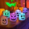 6pcs Halloween Electronic Candle Safe Flameless Battery Operated LED Tealight Candles Halloween Atmosphere Lights