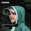 Children's Raincoat for Middle and Big Children and Girls with Schoolbag 2024 New Waterproof Rain Cape for Boys and Primary School Students