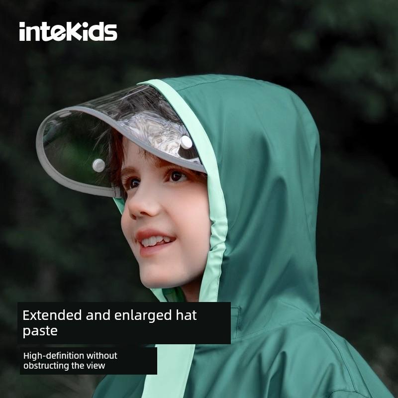 Children's Raincoat for Middle and Big Children and Girls with Schoolbag 2024 New Waterproof Rain Cape for Boys and Primary School Students