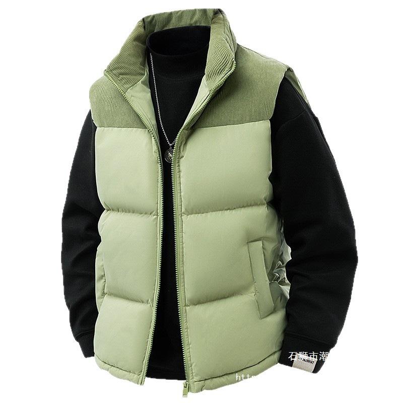 2025 Autumn and Winter New Vest Men's and Women's Thermal Cotton Vest Stand-up Collar Jacket Youth Cotton Vest High Quality