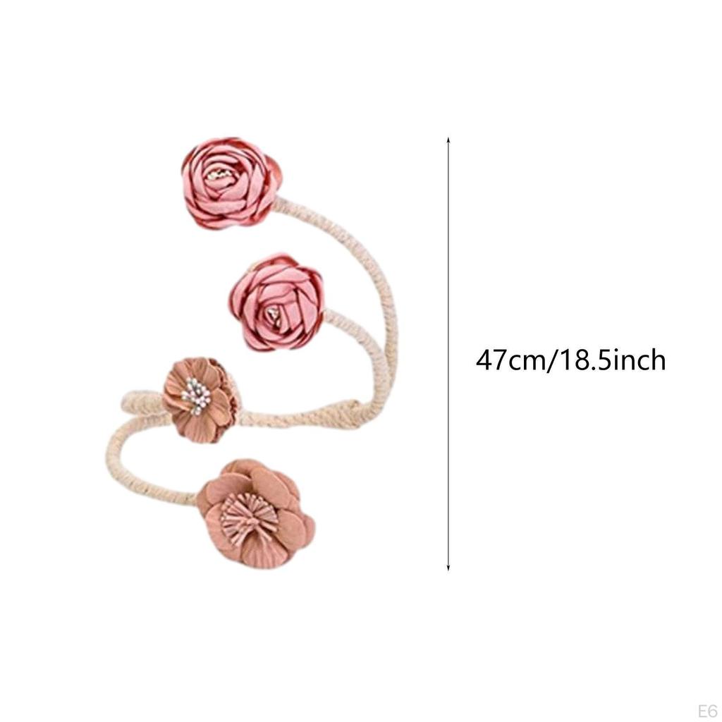 Vorhanghalter-Clip Raffhalter Kunstblume Fensterdekoration Drehverschluss-Rückhalter Ornament für