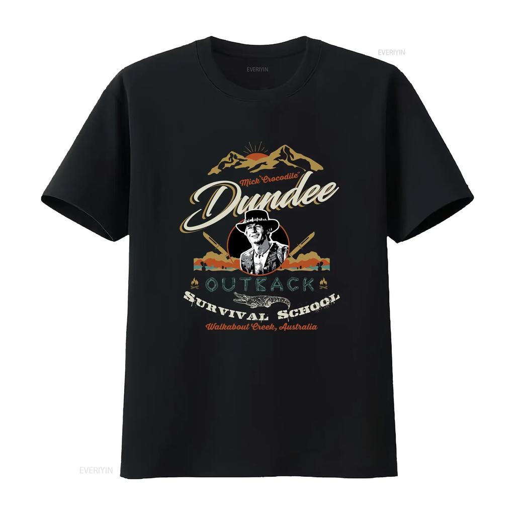 Crocodile dundee film movie horror sci fi regalo compleanno cinema retro s s T Shirt vintage Lavato Morbido grafico moda Unisex