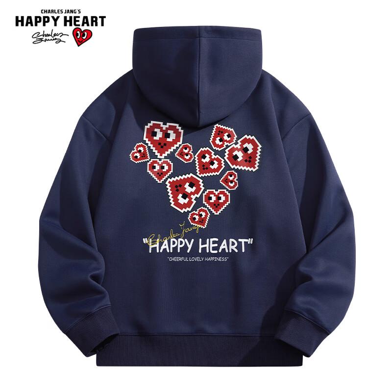 

Unisex Love Heart Print Hooded Sweatshirt XL