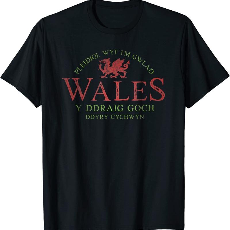 Rugby Welsh Red Dragon Flag of Wales T Shirt
