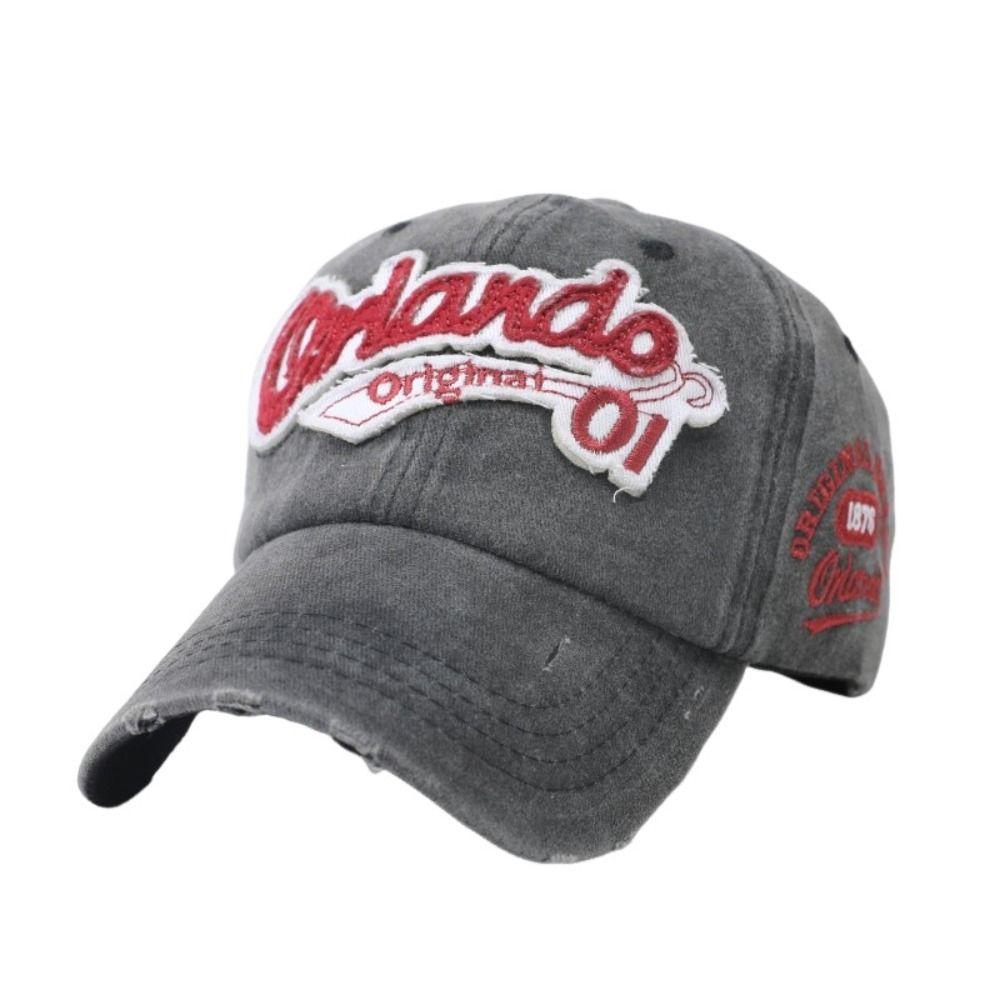 Cotton Baseball Cap Distressed Finish Washed Cotton Cap Retro Dad Hat  for Men Women
