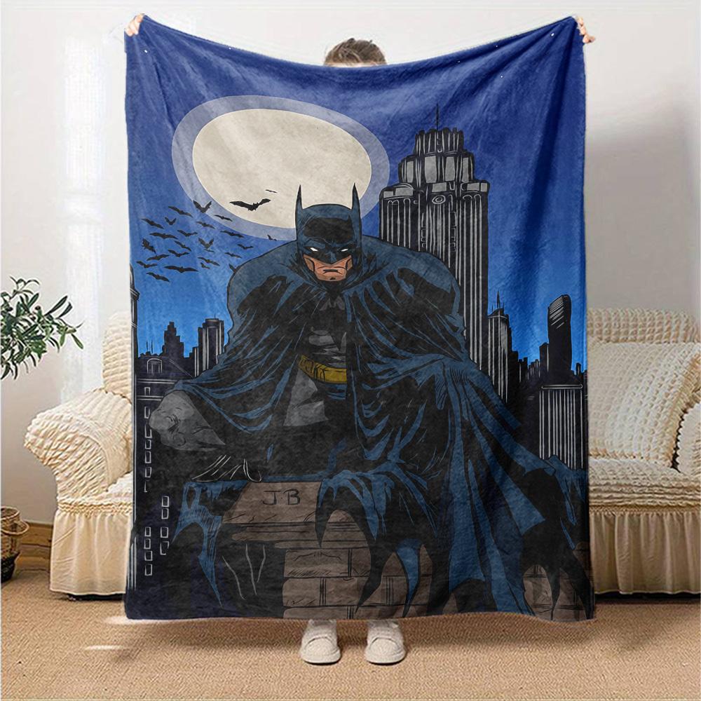 1pc Batman, Moonlight Flannel Blanket Soft Warm Throw for Home, Office, Travel, All-Season Cozy Bedding GiftL1081