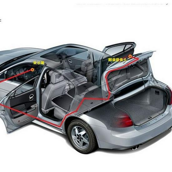 12V Universal High-Definition Rear View Camera with 8 LED Lights for Large Screen Navigation