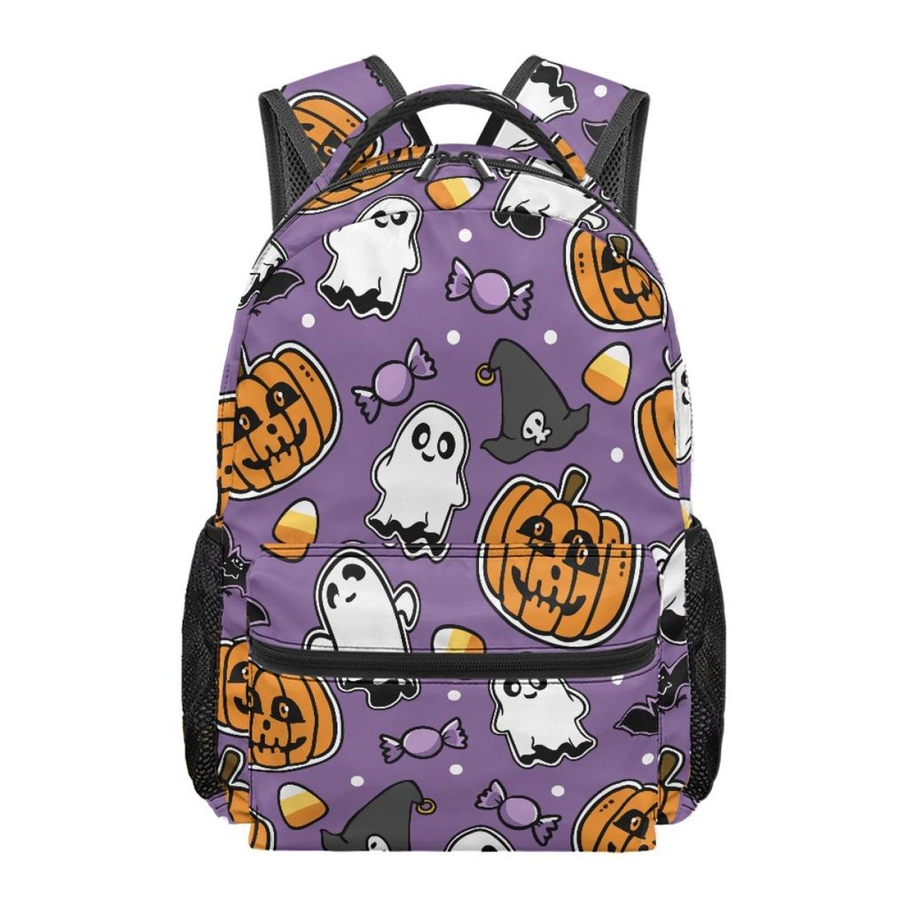 Full Print School Bag Student Cute Halloween Backpack School Commute Large Capacity Backpack