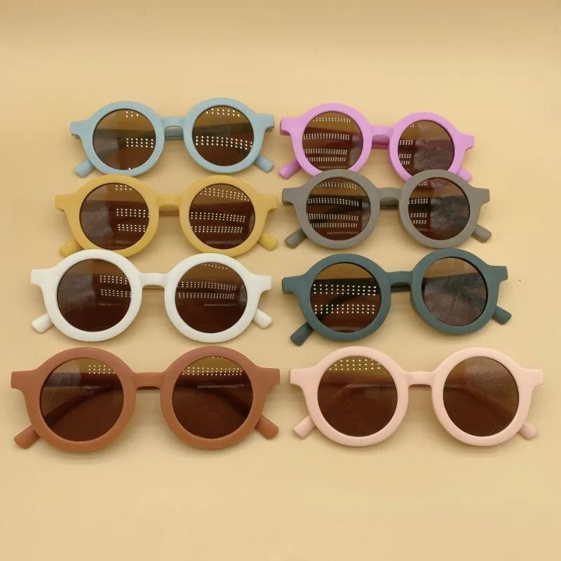 New Children Sunglasses Circular Shading Kids Sun Glasses UV Protection Retro Baby Po Catwalk Glasses