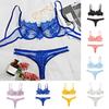 Erotische Unterwäsche Sexy Spitzen-Dreipunkt-Dessous mit Stahlring